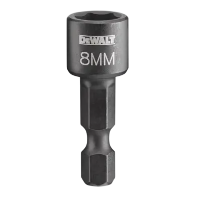Головка торцева магнітна DeWALT EXTREME Impact 1/4"х8 мм, шестигранна, висота 35 мм