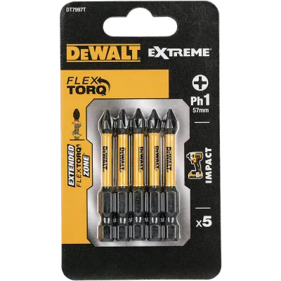 Біта DеWALT, ударна, IMPACT TORSION EXTREME, Philips, Ph1, L=57 мм